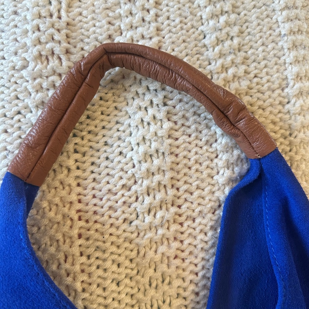 Vibrant Blue Suede Bag - Picture 2 of 5